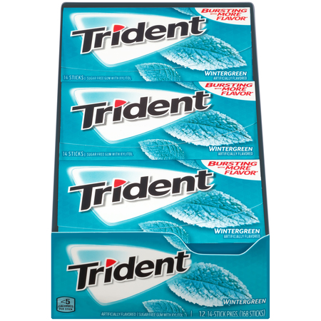 TRIDENT Trident Sugar Free Wintergreen Gum 14 Pieces, PK144 01161